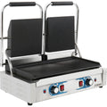 Heavy Duty Twin Panini Contact grill Dual Zone 3.6kW Ribbed | Adexa MLP813